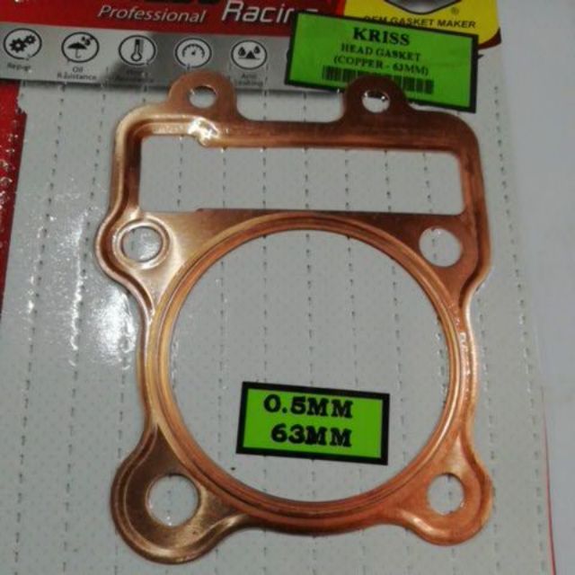 63MM KRISS HEAD GASKET MODENAS CPA RACING COPPER