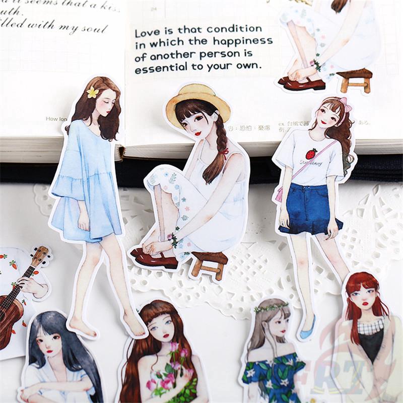 ❀ Forest Girl Diary Manual สติ๊กเกอร์ ❀ 15Pcs/set DIY Fashion Album Scrapbooks Decor สติ๊กเกอร์