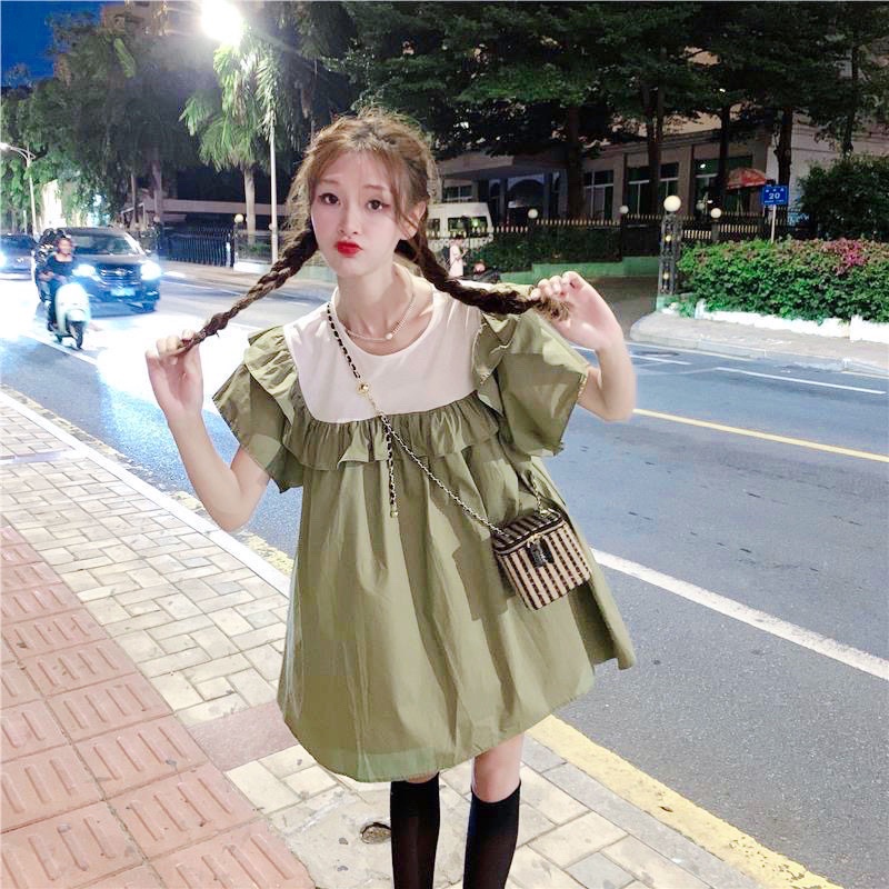 💎LDshop. มินิเดรส มือหนึ่ง Oversize ทรงบาน mini dress 💕