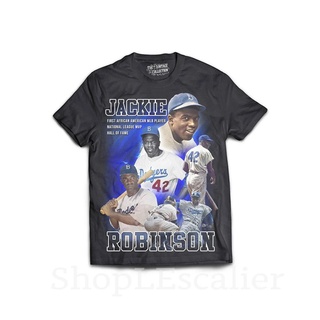 [S-5XL]เสื้อยืด พิมพ์ลายกราฟฟิค Jackie Robinson Robinson 42 สไตล์วินเทจ สําหรับผู้ชาย