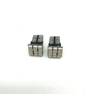 หลอดไฟLEDT10 ไฟแผนที่ ไฟหรี่ 12SMD ไฟส่องป้ายสว่างมาก12v (1 คู่) สีน้ำเงิน