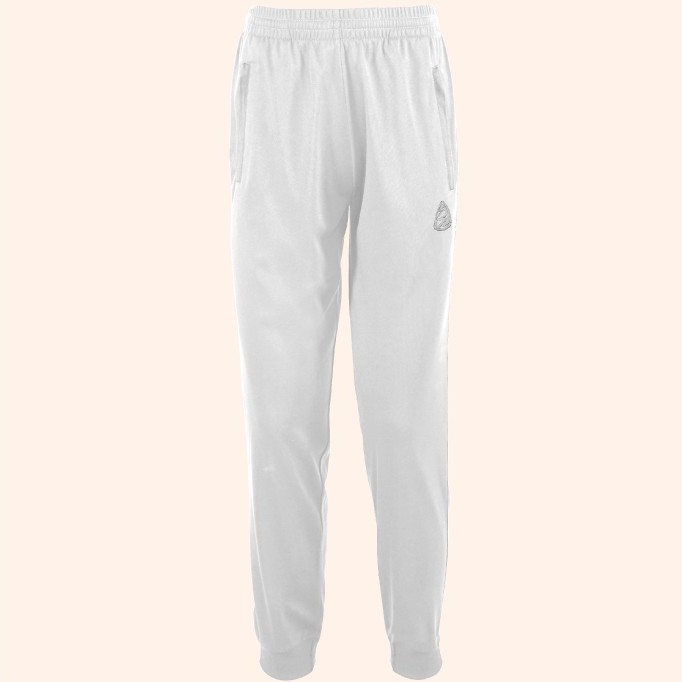 EGO SPORT EG9017KIDS กางเกงวอร์มขายาว ขาจั๊ม ทรงกระบอก สำหรับเด็ก สีขาว