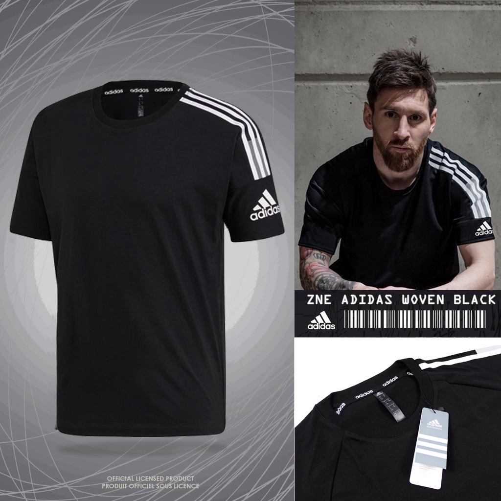 Hitam ADIDAS TSHIRT / ADIDAS PREMIUM T-SHIRTS ZNE WOVEN BLACK 24S / ADIDAS PREMIUM BAJU