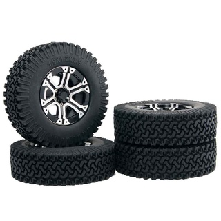 RC 135-134 Alum Wheel &amp; 1.9" Rubber 98mm Tires 4Pcs For HSP 1:10 Climbing Car