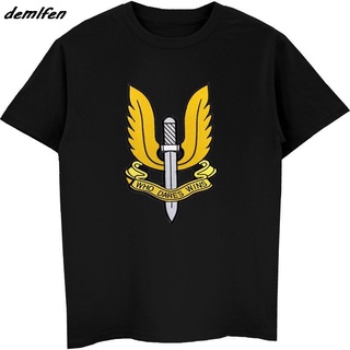 เสื้อยืดผ้าฝ้ายพิมพ์ลายขายดี เสื้อยืด พิมพ์ลาย SAS Who Dares Wins Army Special Air Service สไตล์ฮิปฮอป ฮาราจูกุ สตรีท สี