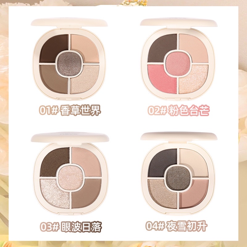 5675 (ใหม่/แท้) NOVO พาเลทอายแชโดว์ 5 สี เนื้อดินน้ำมัน แมท เนื้อใยไหม ประกายชิมเมอร์ สีสวยมาก Eye shadow