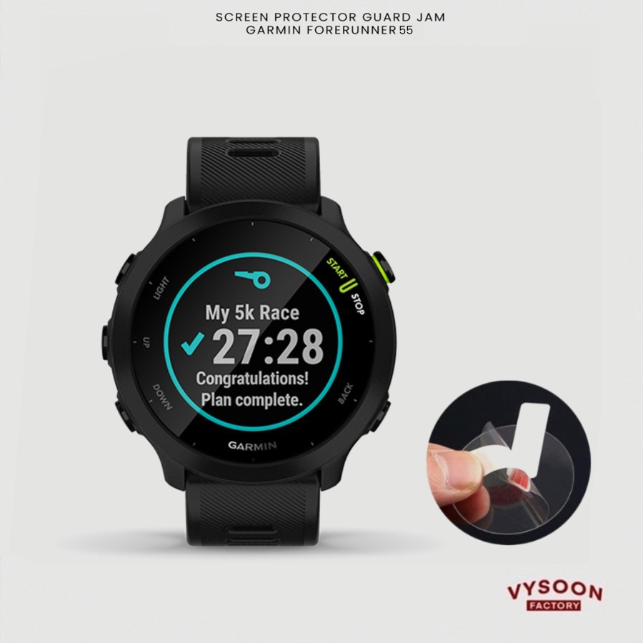 กระจกนิรภัย / ตัวป้องกันหน้าจอ Garmin Forerunner 55 FR55 Watch