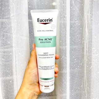 Eucerin Pro Acne Solution Soft Cleansing Foam 150g (โฟมสิว)   พร้อมส่ง