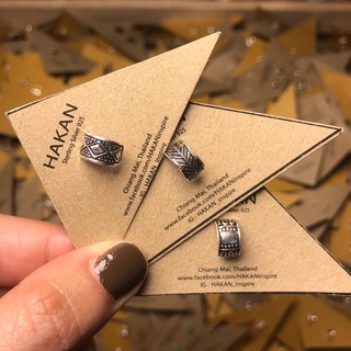 ต่างหู ตุ้มหูเงินแท้ 92.5 คลิป แบบหนีย  Clip Real Silver Sterling Earring