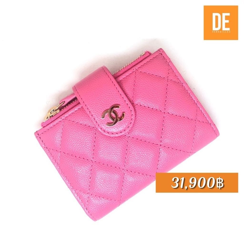 กระเป๋าสตางค์ Chanel pink Holo30 full set no rec.