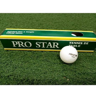 PRO STAR / PSS ลูกปิงปอง ลูกปิงปองฝึกซ้อม ปิงปอง ลูกซ้อม 40 mm. ลูกทรงกลม น้ำหนักมาตรฐาน สี ส้ม หรือ ขาว (1 กล่อง/6ลูก)