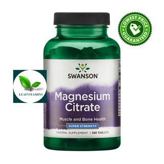 Swanson Ultra Magnesium Citrate Super Strength -225 mg./ 240 Tablets