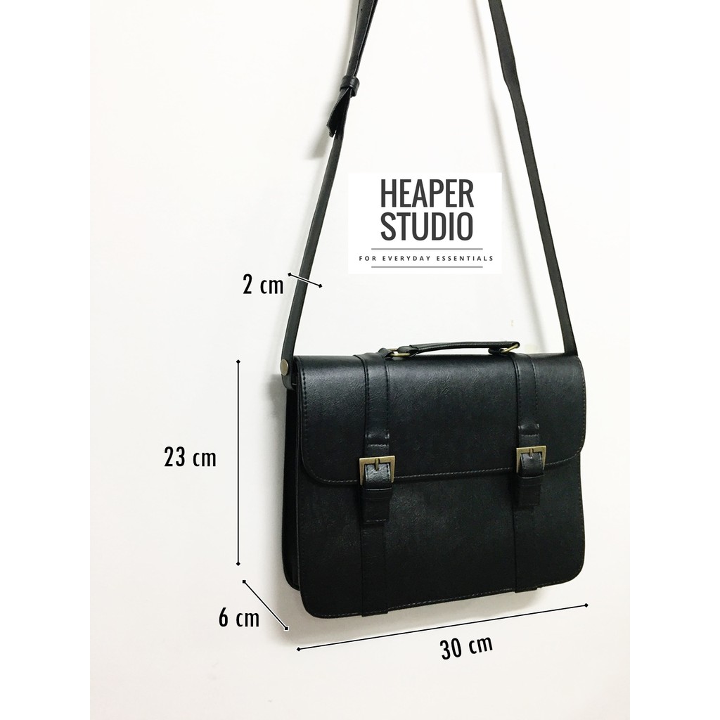 [มีโค้ดลด100บ]HEAPER  BUSINESS กระเป๋าหนัง PU ใส่เอกสาร สะพายข้าง Messenger bag