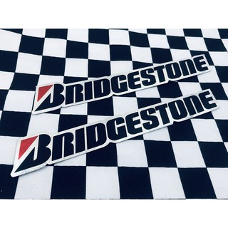 สติ๊กเกอร์ Bridgestone สติกเกอร์ Foil สะท้อนแสง 2ชิ้น ติดรถ แต่งรถ รถยนต์ รถมอเตอร์ไซค์ สวิงอาร์ม บังโคลน หมวกกันน็อค