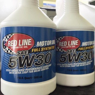 น้ำมันเครื่อง Red Line 5W30 Red Line Motor Oil ขวด 1 quart(ประมาณ0.95ลิตร)