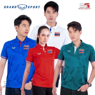 Grand Sport เสื้อโปโลชาย-หญิงแบบ พร้อมโลโก้ธงชาติ-ด้านหลัง THAILAND SEA GAMES 2021 รุ่น 12-260