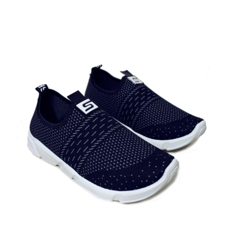 WAREHOUSE 89story - รองเท้าสลิปออนผู้ชาย / รองเท้าผ้าใบผู้ชาย Spark Gregory Navy Blue ของแท้