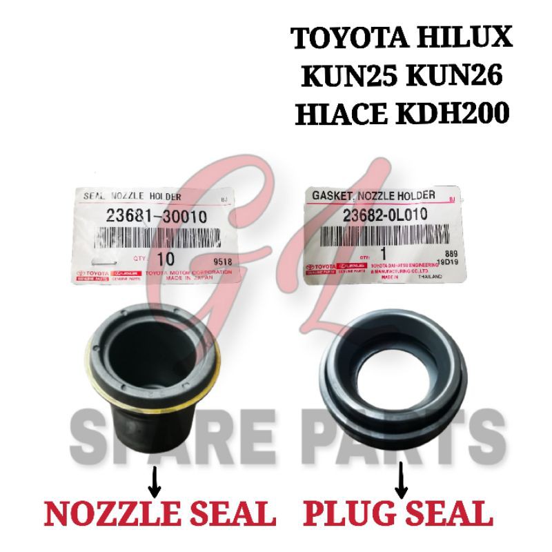 NOZZLE ซีลปลั๊กซีล TOYOTA HILUX VIGO KUN25 KUN26 KDH200 KDN165 (23681-30010)(23682-0L010) GASKET HOL