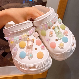 ชุดหมีฝ้า ตัวติดรองเท้า crocs jibbitz ที่ติดรองเท้า ตกแต่งรองเท้าให้สวยงาม