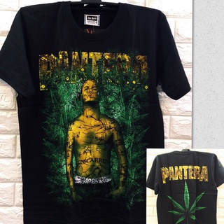 [100% Cotton] เสื้อยืดลําลอง แขนสั้น พิมพ์ลายวงร็อค Pantera Rock สีดํา พลัสไซซ์ XS-3XL ของขวัญวันเกิด สําหรับผู้ชาย