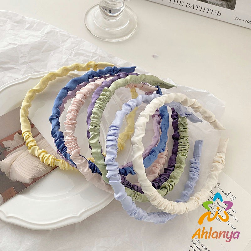 Ahlanya ที่คาดผม ผ้าซาติน แฟชั่นสําหรับผู้หญิง สไตล์เกาหลี Hair ornament