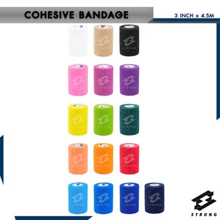 ผ้าล็อค Cohesive Bandage ขนาด 3 นิ้ว (ไม่มีกาว ไม่ติดขน) **ม้วนเดี่ยว**