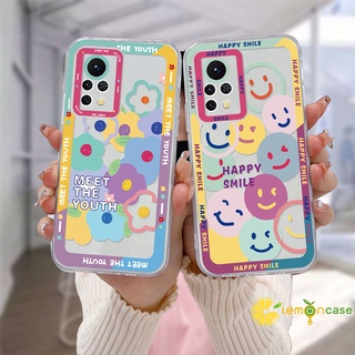 เคสโทรศัพท์มือถือ Infinix Hot 10 11 Play 10 10t 10s NFC 10i 9 Pro 10 Lite 11 Plus Hot 9 Play 11 11S NFC เปลือกหอยใส ลายดอกไม้ เล็กน่ารัก