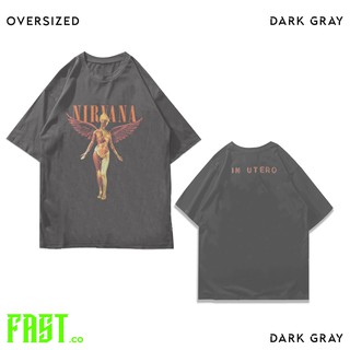 เสื้อยืด พิมพ์ลายอัลบั้ม Nirvana โอเวอร์ไซซ์