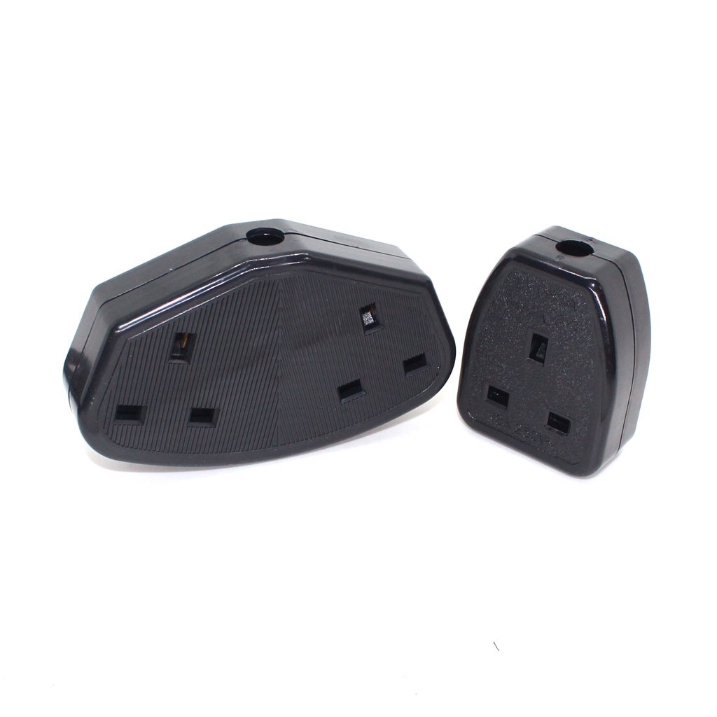 Uk Standard power Adaptor ซ็อกเก็ตหญิงที่ถอดออกได้ 13A 250V สิงคโปร์มาเลเซียสําหรับสายไฟ