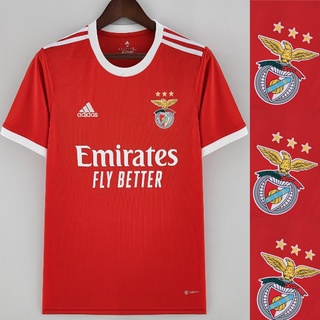 เสื้อกีฬาแขนสั้น ลายทีมชาติฟุตบอล Benfica 22 23 ชุดเหย้า สีแดง สําหรับผู้ชาย