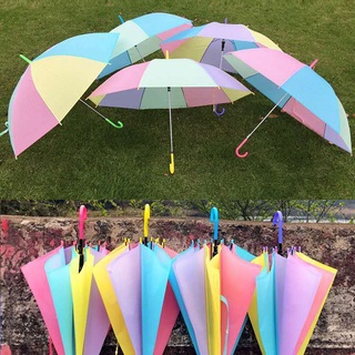 ถูกสุดๆ ลดกระหน่ำ!! ร่ม กันฝน แฟชั่น ยาวเรนโบว์สีพา เเบบใส เ…