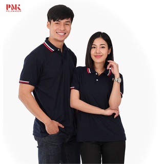 แหล่งขายและราคาเสื้อโปโล สีกรมท่า ขลิบแดง-ขาว PK093 - PMK Polomakerอาจถูกใจคุณ