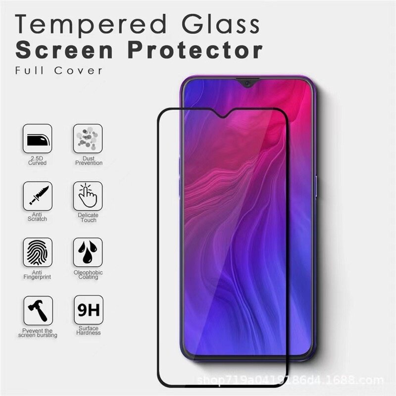ฟิล์มกันกระแทก Realme C35 ฟิล์มกระจกนิรภัย เต็มจอ ฟิล์มขอบดำ Tempered Glass ฟิล์มกระจกกันรอย หน้าจอ