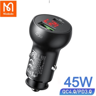 Mcdodo 45W car Charger Dual ports Type C+USB ที่ชาร์จในรถ ที่ชาร์จเสียบช่องจุดบุหรี่ รองรับSuper Fast Charge