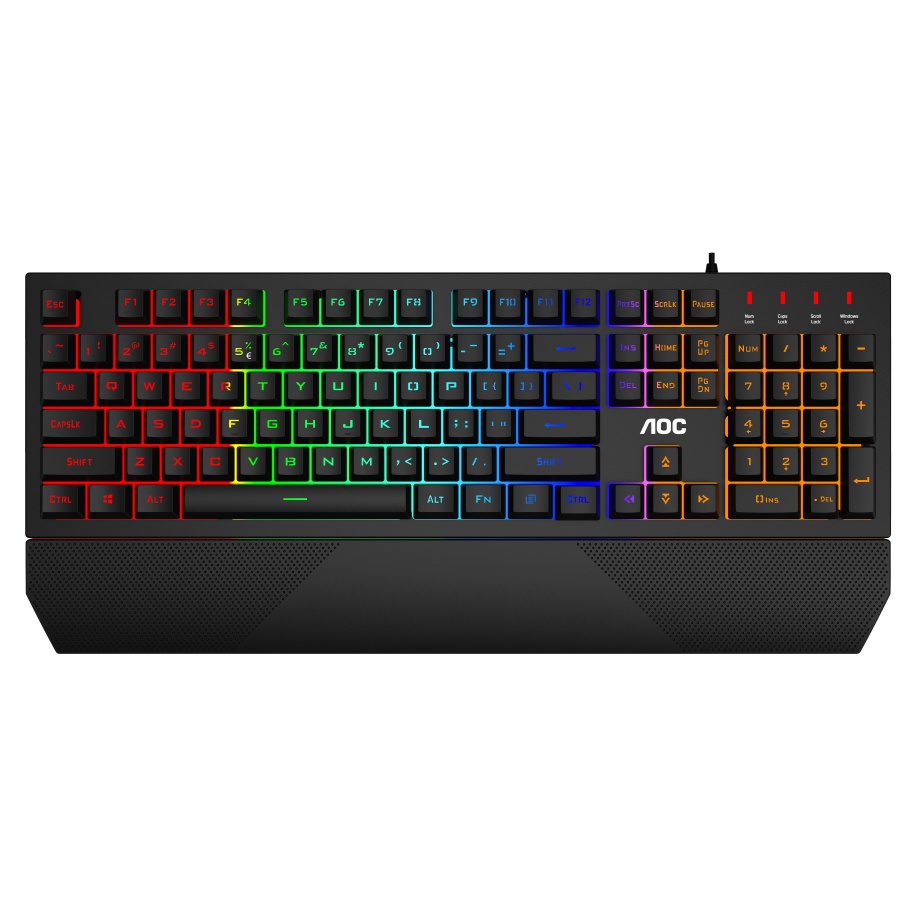 ซื้อคู่ถูกกว่า!!! ...KEYBOARD (คีบอร์ด) AOC GK200 GAMING KEYBOARD (LED สีรุ้ง) ประกัน 2 ปี ของแท้ ประกันศูนย์