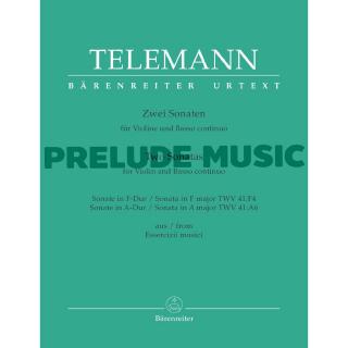 (โค้ดINCSM2Lลด70฿) (Violin and Bass Continuo)Telemann, Georg Philipp Two Sonatas for Violin and Basso continuo (BA5880)