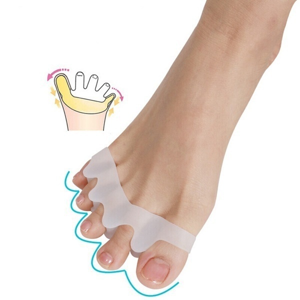 แผ่นซิลิโคนแยกนิ้วเท้าบรรเทาอาการปวด Valgus
