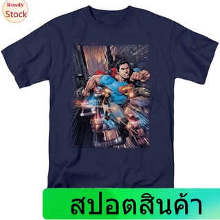 เสื้อยืดลำลอง Superman Mens Action Alt #1 T Shirt Short sleeve T-shirts