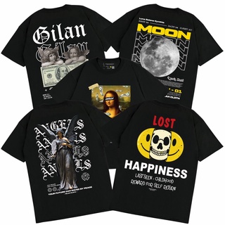 เสื้อยืดโอเวอร์ไซส์Gilan เสื้อยืด ลาย MOON MONEY LISA ANGELS สําหรับผู้ชาย และผู้หญิง Series 003S-4XL