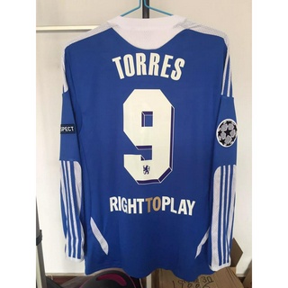 เสื้อกีฬาแขนยาว ลายทีมชาติฟุตบอล Chelsea TORRES LAMPARD DROGBA 11-12 คุณภาพสูง สไตล์เรโทร