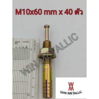 พุกตะปู MR เบอร์ M10x60 mm แพ็คกล่อง จำนวน 40 ตัว