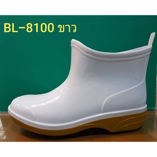 ราคารองเท้าบูทยาง PVC สีขาว ยี่ห้อ BL. รุ่น 8100 พื้นกันลื่น