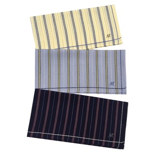 ANGELINO RUFOLO Handkerchief (ผ้าเช็ดหน้า) ผ้า 100% COTTON คุณภาพเยี่ยม ดีไซน์ Straight สีครีม/ฟ้า/กรมท่า