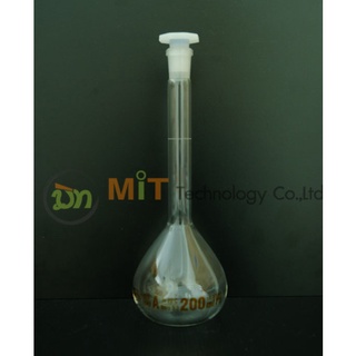 130.203 Volumetric Flask Amber scale, A w/Cert Lot 5ML 10ML 25ML 50ML 100ML 200ML 250ML (GLASSCO) ขวดวัดปริมาตร ขวดแก้ว