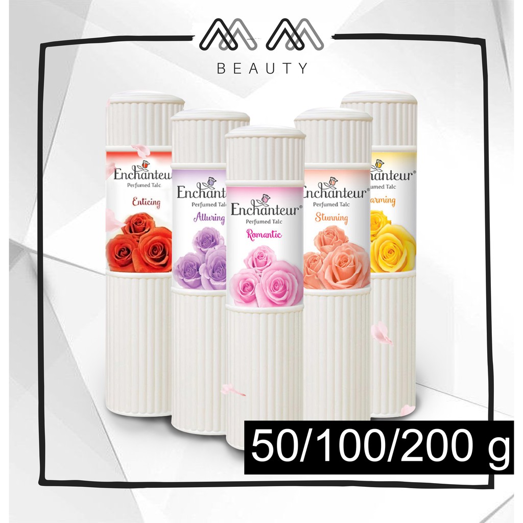 แป้งหอม Enchanteur Perfumed เอนแชนเทอร์ แป้งหอม มี 3 ขนาดให้เลือก 50g/100g/200g.