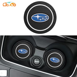 GTIOATO ที่รองแก้วในรถยนต์ แผ่นรองกันลื่นรถยนต์ สำหรับ Subaru XV Forester Levorg Impreza BRZ Outback WRX STI