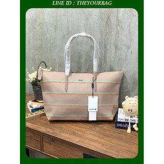 กระเป๋าสะพายข้างหรือถือ Lacoste pu split cow leather bag กระเป๋าทรง shopping และทรง Tote สไตล์สปอร์ต ++*/