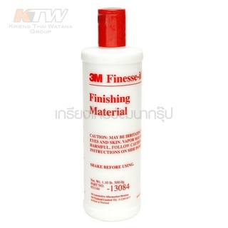 3M น้ำยาขัดลบรอยและขัดเงาสีรถด้วยเครื่อง รุ่น PN13084 FINESSE-IT เหมาะสำหรับขัดลบรอยจากการขัดหยาบ และรอยขนแมว ดี