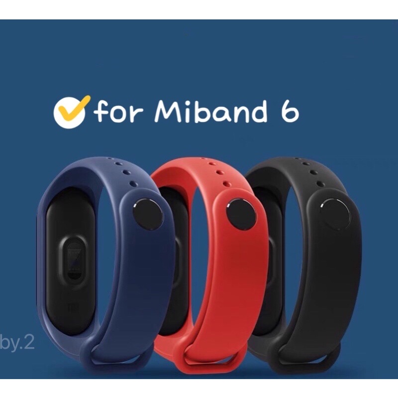 สายซิลิโคน สายรัด mi band  6 สายนาฬิกาข้อมือซิลิโคน สําหรับ Xiaomi Mi Band 6 mibad 5