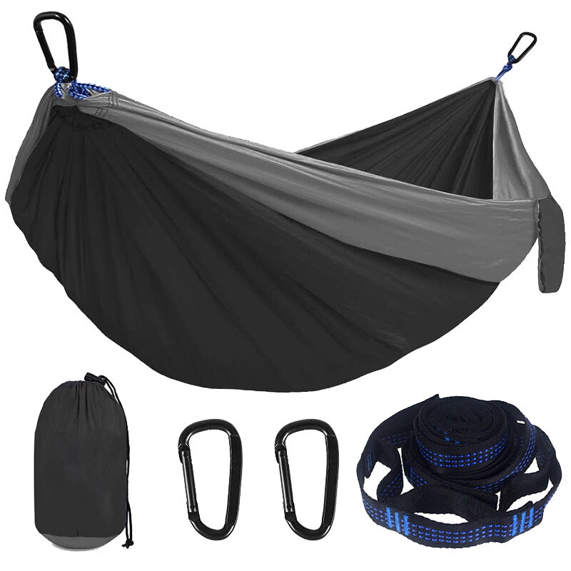 【ส่วนลด】№【จัดส่งฟรี】Camping Hammock Double Single Lightweight Hammock ...